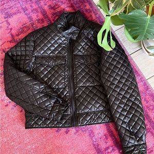 SHEIN crop puffer jacket
